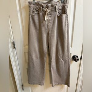 PAIGE Khaki Trousers with Drawstring